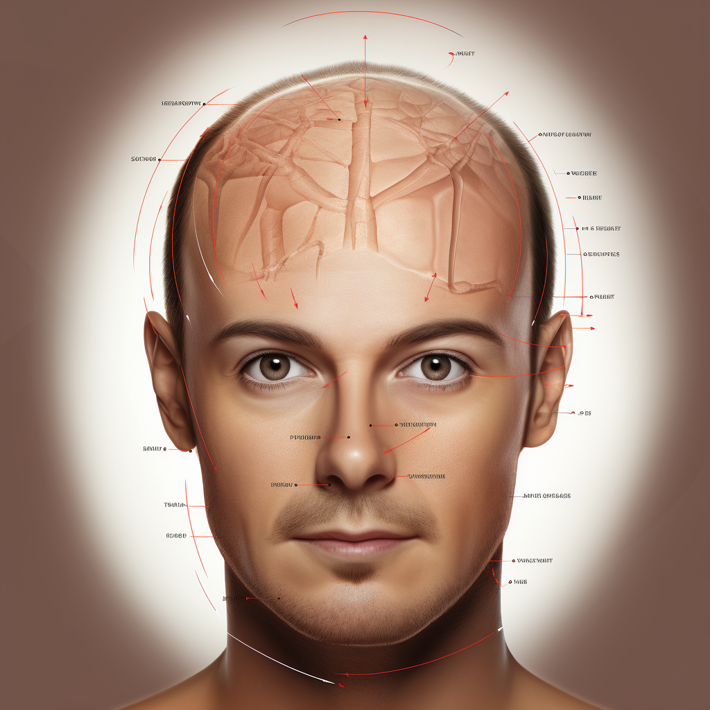 Micro FUE Hair Transplant image showcasing the process in natural skin and hair colors.