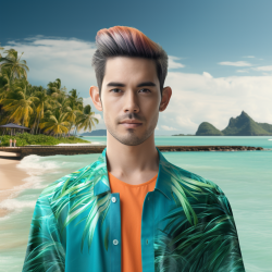 Hair Transplant Thailand Cost with tropical colors to hint at the location.
